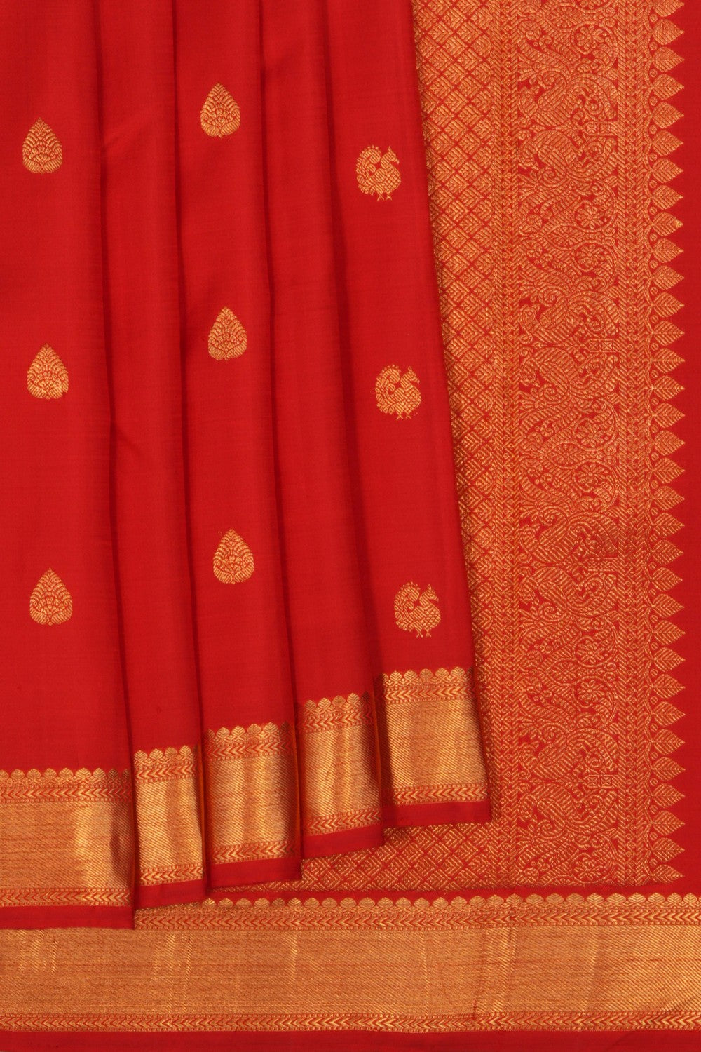 Image of Arani Silk Red Saree